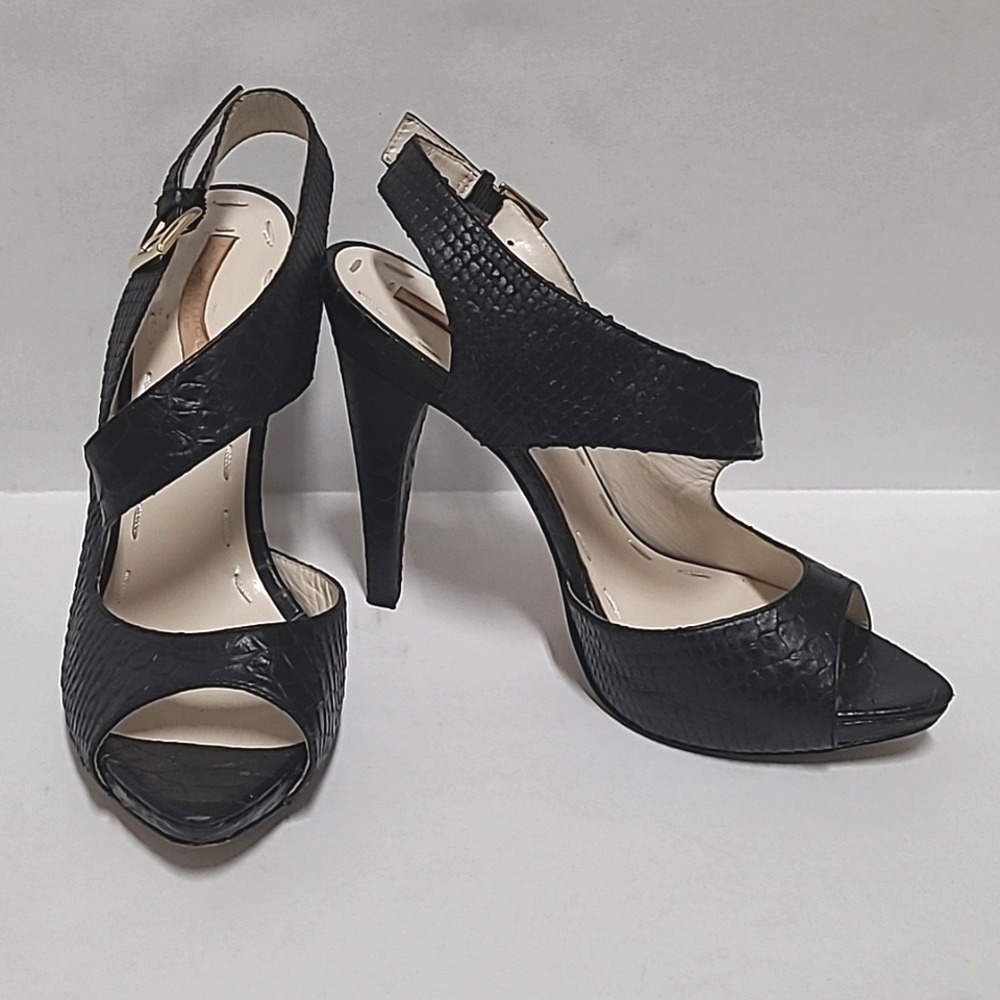 LaFenice  Venezia Snakeskin Print Heels